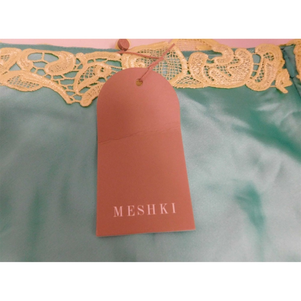 New Meshki Nianh Mint Green Mini‎ Skirt with Lace sz XS - Picture 3 of 5